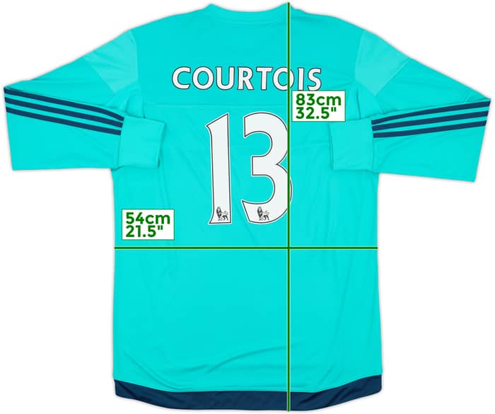 2015-16 Chelsea GK Shirt Courtois #13 - 8/10 - (L)