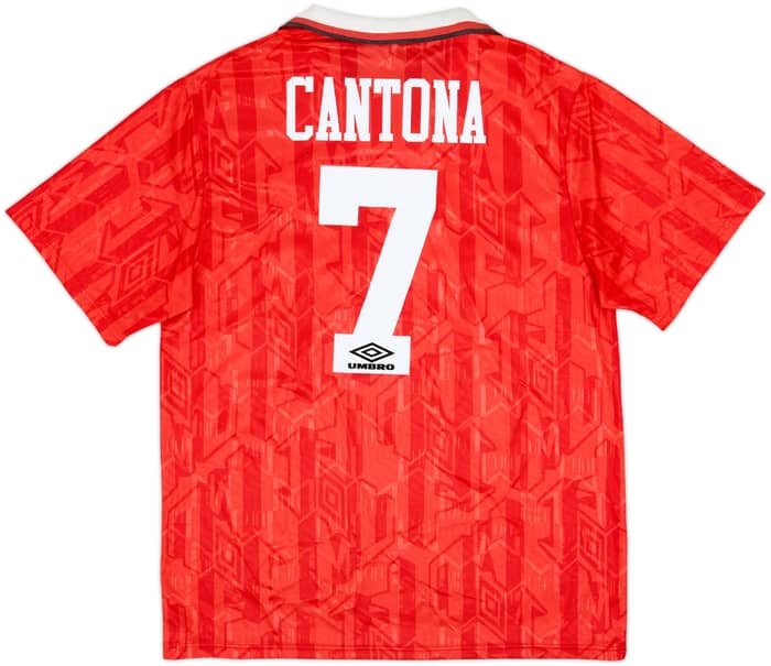 1992-94 Manchester United Home Shirt Cantona #7 - 8/10 - (XL)