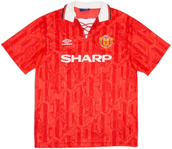 1992-94 Manchester United Home Shirt Cantona #7 - 8/10 - (XL)