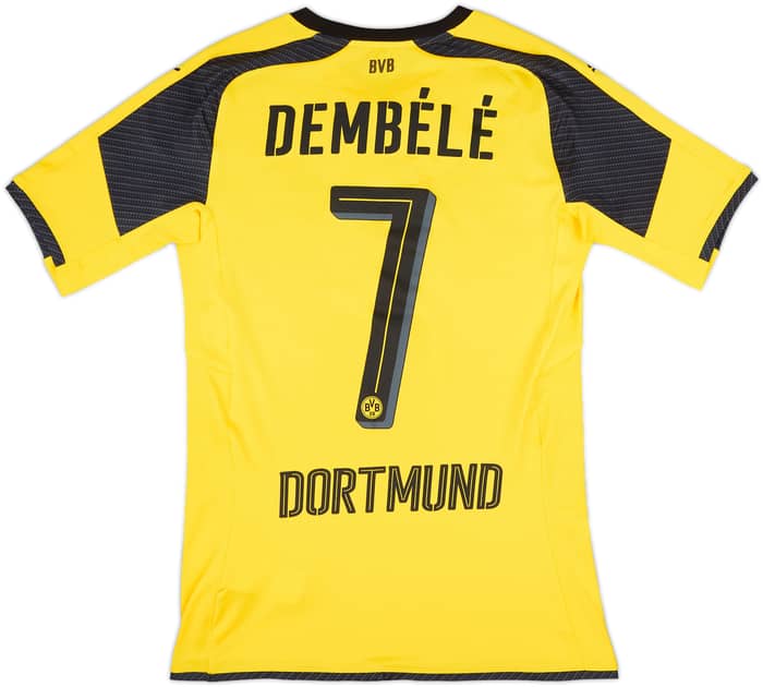 2016-17 Borussia Dortmund Authentic (ACTV) European Home Shirt Dembele #7 - 10/10 - (M)