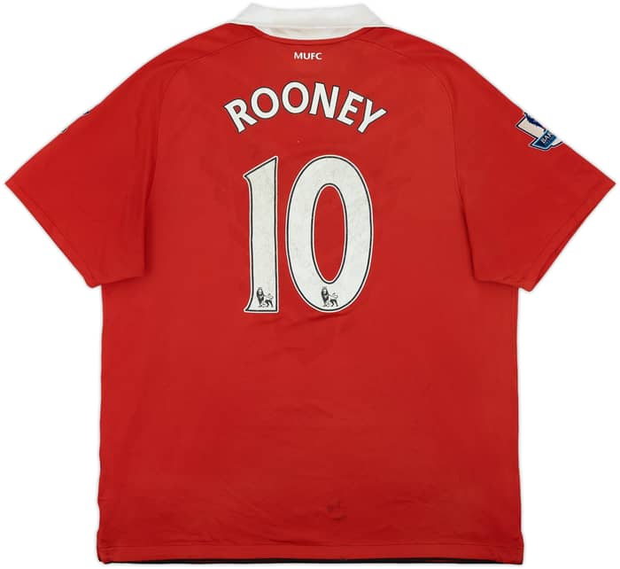 2010-11 Manchester United Home Shirt Rooney #10 - 5/10 - (XL)