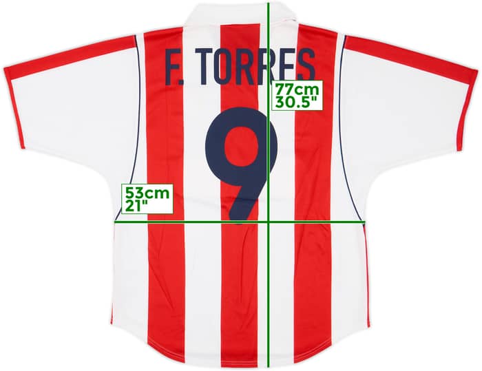 2001-02 Atletico Madrid Home Shirt F.Torres #9 - 8/10 - (L)