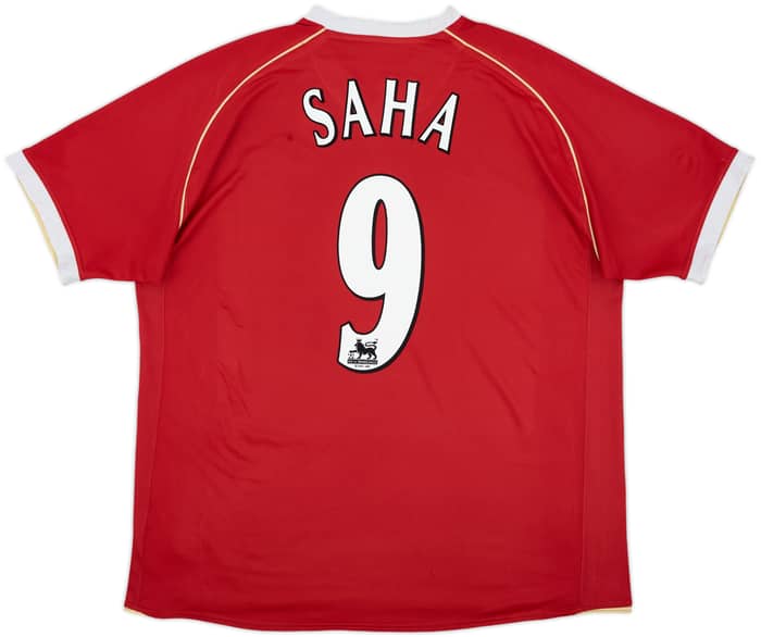 2006-07 Manchester United Home Shirt Saha #9 - 6/10 - (XL)