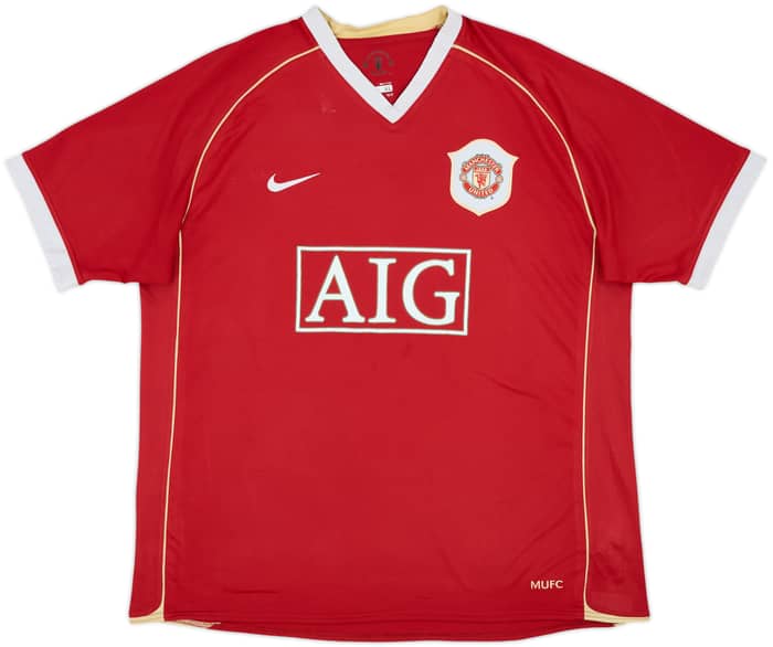 2006-07 Manchester United Home Shirt Saha #9 - 5/10 - (XL)