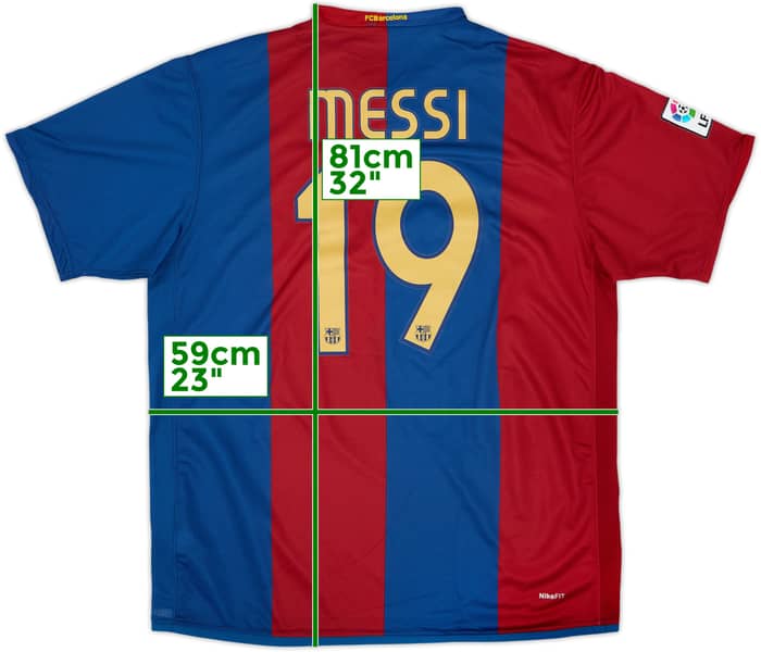 2006-07 Barcelona Home Shirt Messi #19 - 8/10 - (XXL)