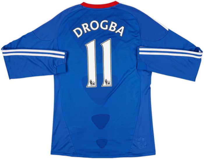 2010-11 Chelsea Home L/S Shirt Drogba #11 - 6/10 - (S)