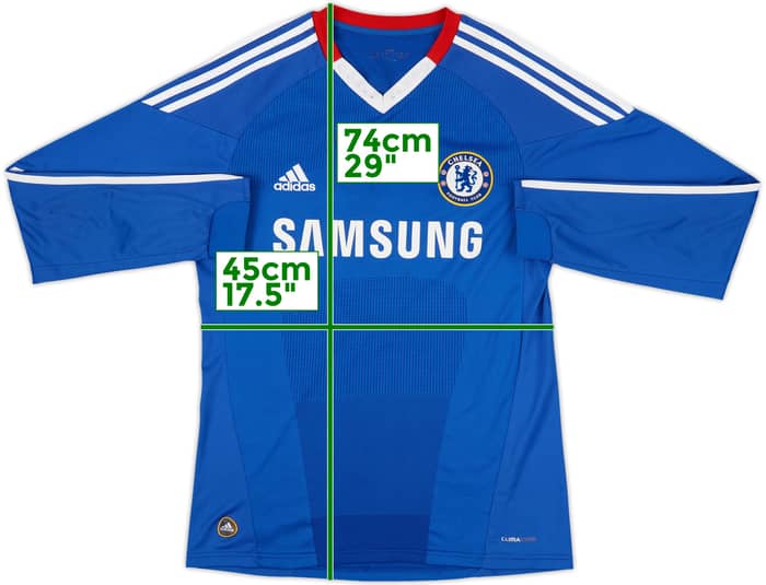 2010-11 Chelsea Home L/S Shirt Drogba #11 - 6/10 - (S)