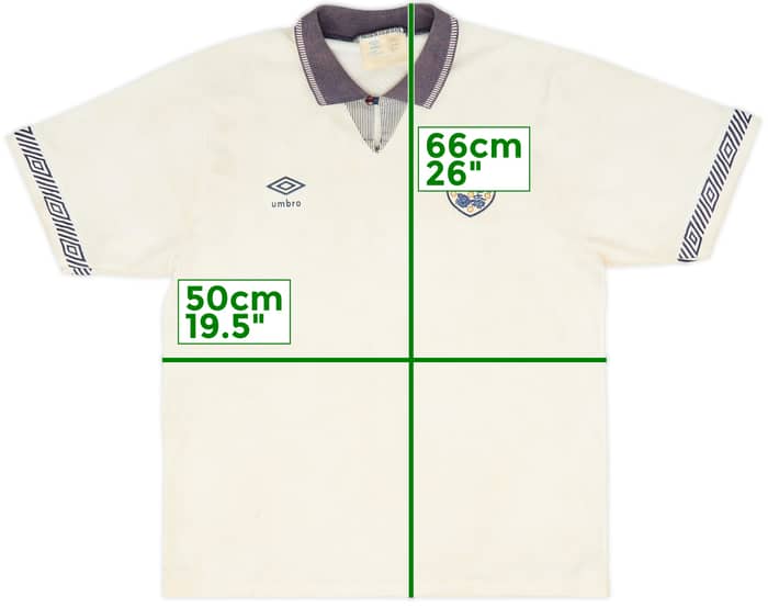 1990-92 England Home Shirt - 5/10 - (L)