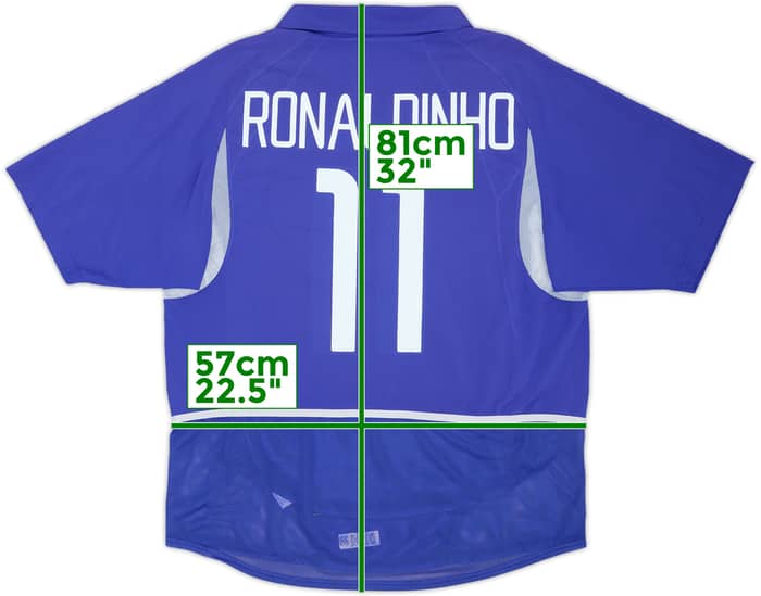 2002-04 Brazil Player Issue Away Shirt Ronaldinho #11 - 8/10 - (M)