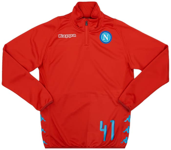 2016-17 Napoli Player Issue 1/4 Zip Training Top # - 7/10