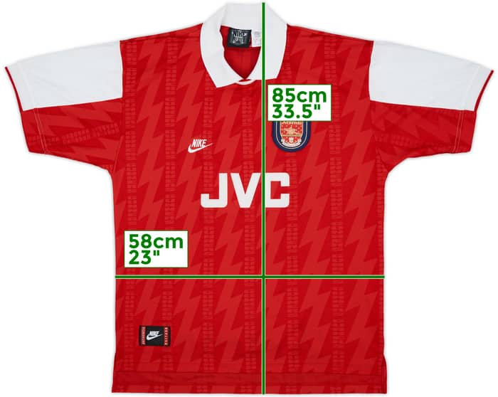 1994-96 Arsenal Home Shirt Wright #8 - 9/10 - (XL)