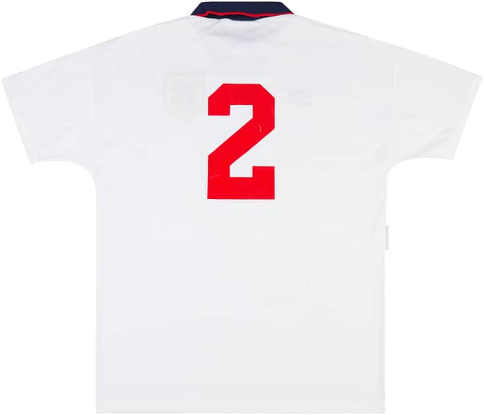 1993 England Match Worn Home Shirt #2 (Jones) v USA