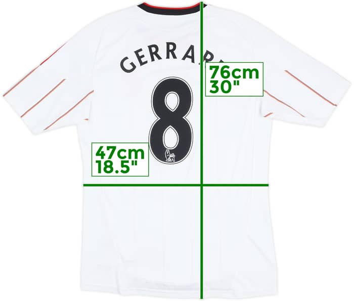 2010-11 Liverpool Camiseta Visitante Gerrard #8 - 5/10 - (M)