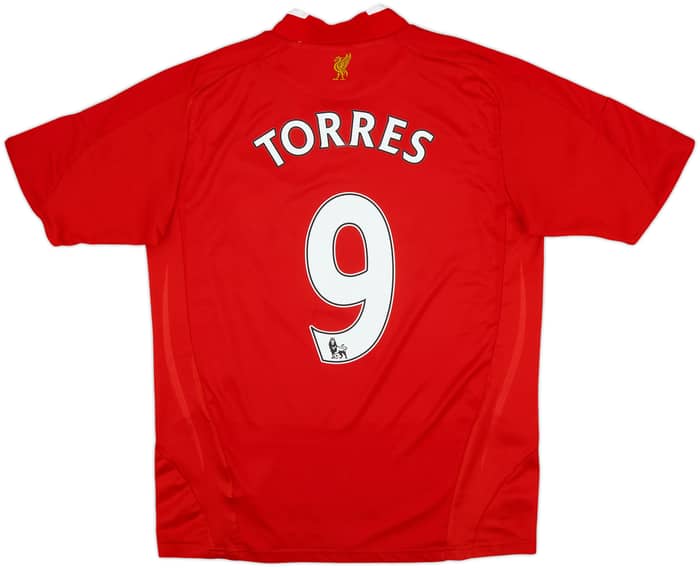2008-10 Liverpool Home Shirt Torres #9 - 7/10 - (XL.Boys)