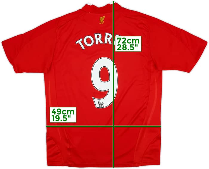 2008-10 Liverpool Home Shirt Torres #9 - 7/10 - (XL.Boys)