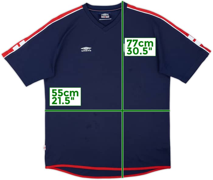 2002-04 England Umbro Training Shirt - 6/10 - (L)