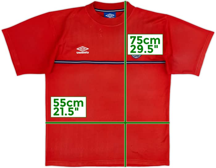 Camiseta de entrenamiento Umbro de Inglaterra 1999-01 - 5/10 - (L)