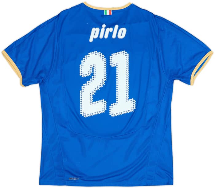 2007-08 Italy Home Shirt Pirlo #21 - 5/10 - (L)