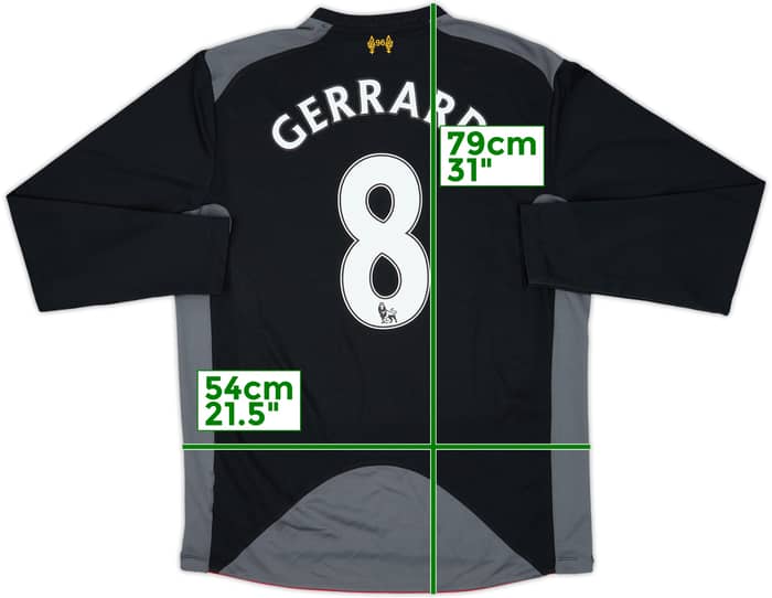 2012-13 Liverpool Away L/S Shirt Gerrard #8 - 7/10 - (L)