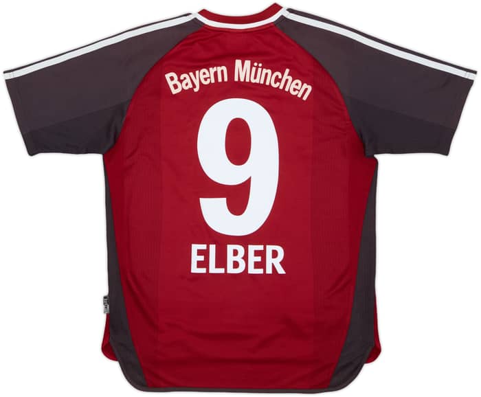 2001-02 Bayern Munich Home Shirt Elber #9 - 8/10 - (Y)