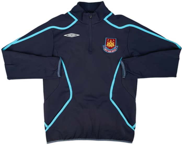 2007-08 West Ham Umbro 1/4 Zip Drill Top - 8/10 - (S)