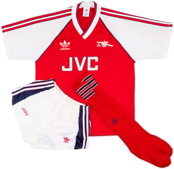 1988-90 Arsenal Home Full Kit - 8/10 - (M)