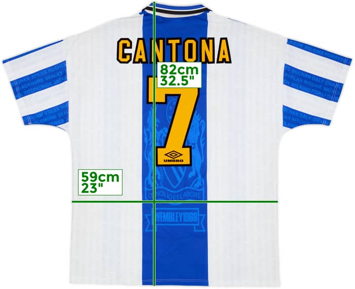 1994-96 Manchester United Third Shirt Cantona #7 - 8/10 - (XL)