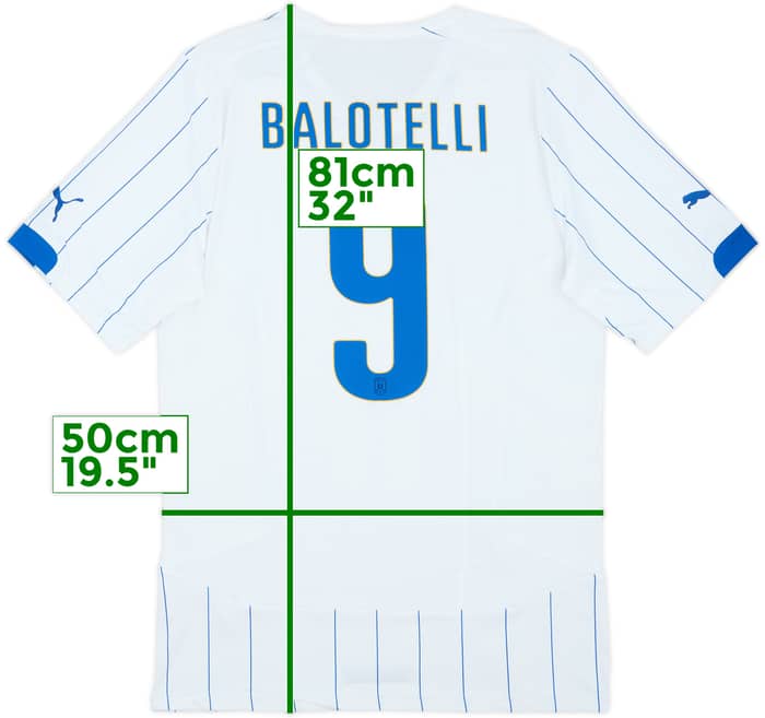 2014-15 Italy Player Issue ACTV Away Shirt Balotelli #9 (3XL)