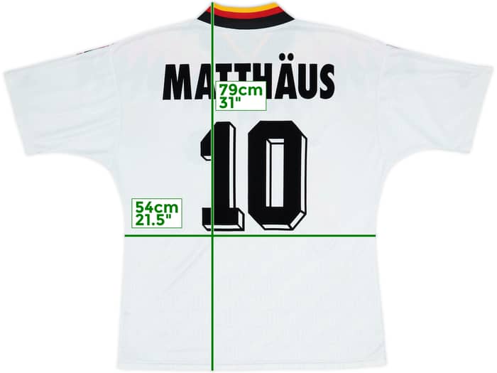 1994-96 Germany Home Shirt Matthaus #10 - 4/10 - (L)