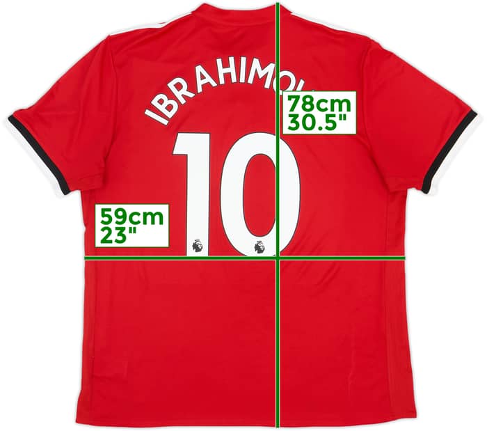 2017-18 Manchester United Home Shirt Ibrahimovic #10 - 8/10 - (XL)