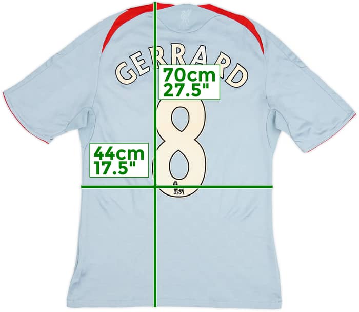 2008-09 Liverpool Away Shirt Gerrard #8 - 8/10 - (S)