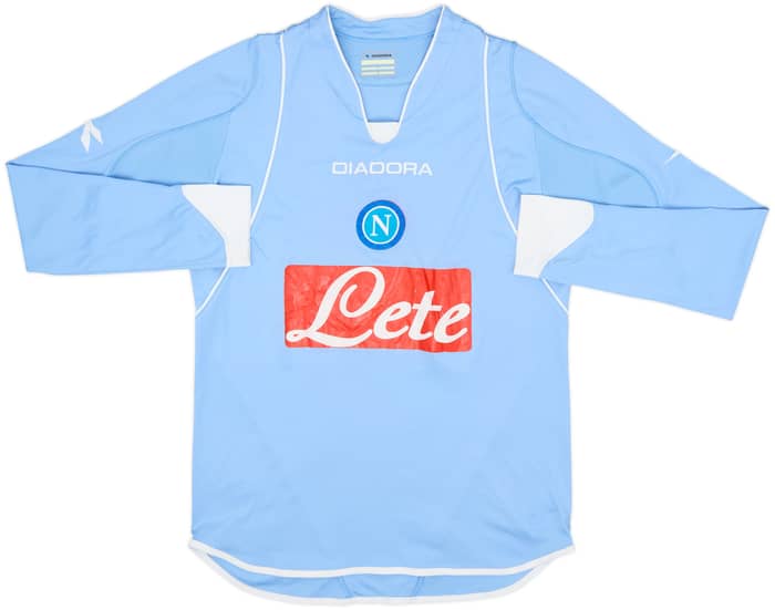 2007-08 Napoli Home L/S Shirt - 5/10 - (S)