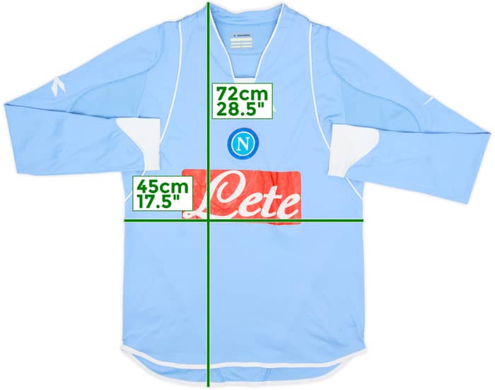 2007-08 Napoli Home L/S Shirt - 5/10 - (S)