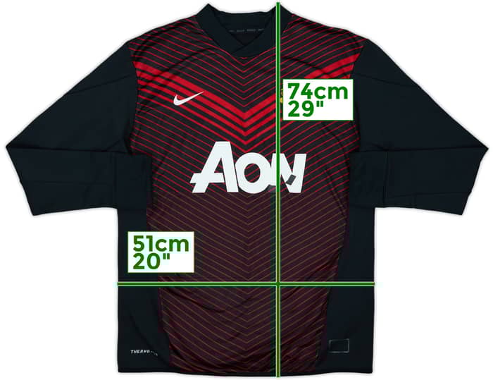 2013-14 Manchester United Nike Drill Top - 5/10 - (L)