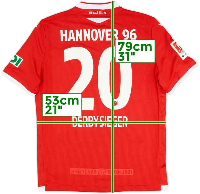 2019-20 Hannover 96 Home Shirt Derbysieger #20 - 8/10 - (L)