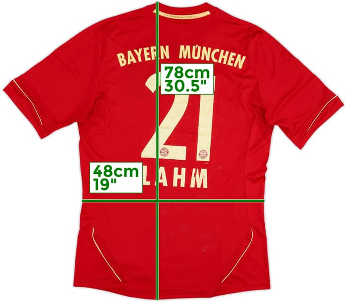 Camiseta de local del Bayern Munich 2011-13 Lahm #21 - 4/10 - (M)