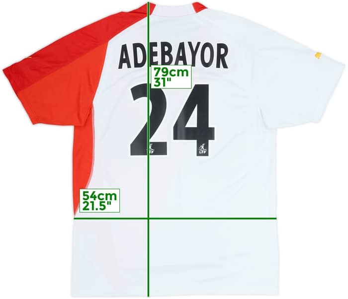 Camiseta de local del Monaco 2004-06 Adebayor #24 - 7/10 - (XL)