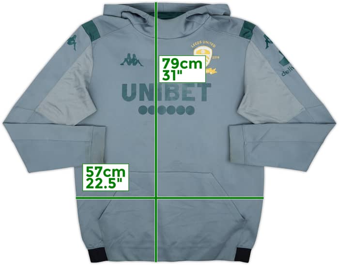2019-20 Leeds United Kappa Hooded Drill Top - 8/10 - (XL)