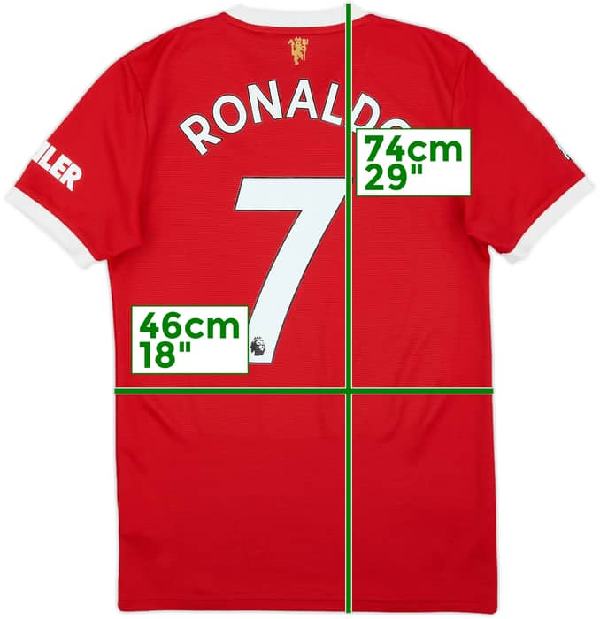 2021-22 Manchester United Home Shirt Ronaldo #7 - 9/10 - (S)
