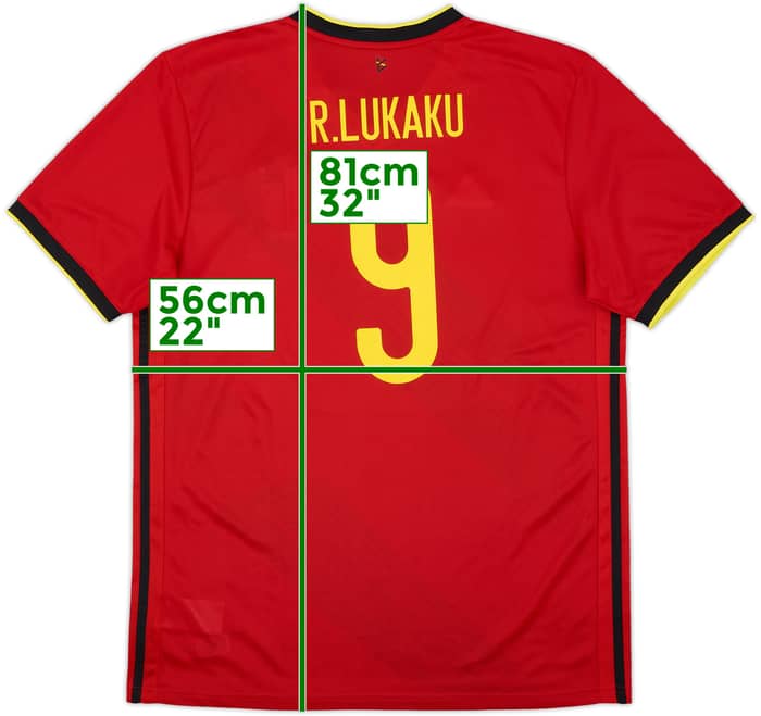 2020-21 Belgium Home Shirt R.Lukaku #9 - 8/10 - (L)