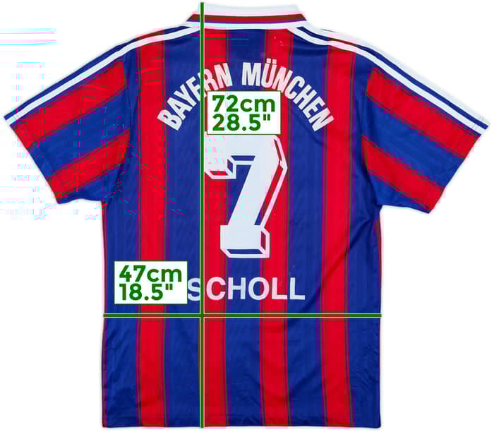 1995-97 Bayern Munich Home Shirt Scholl #7 - 5/10 - (XL.Boys)
