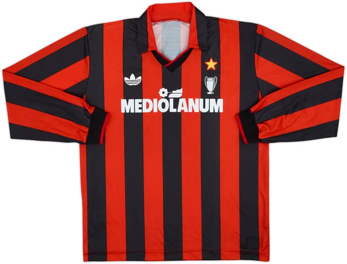 1990-91 AC Milan Home L/S Shirt - 8/10 - (L)