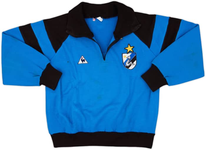 1986-88 Inter Milan Le Coq Sportif Top de entrenamiento con cremallera 1/4 - 5/10 - (XS)