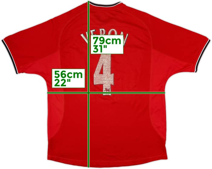 2000-02 Manchester United Home Shirt Veron #4 - 4/10 - (L)