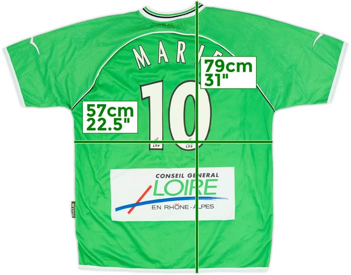2003-04 Saint Etienne Home Shirt Marie #10 - 8/10 - (L)