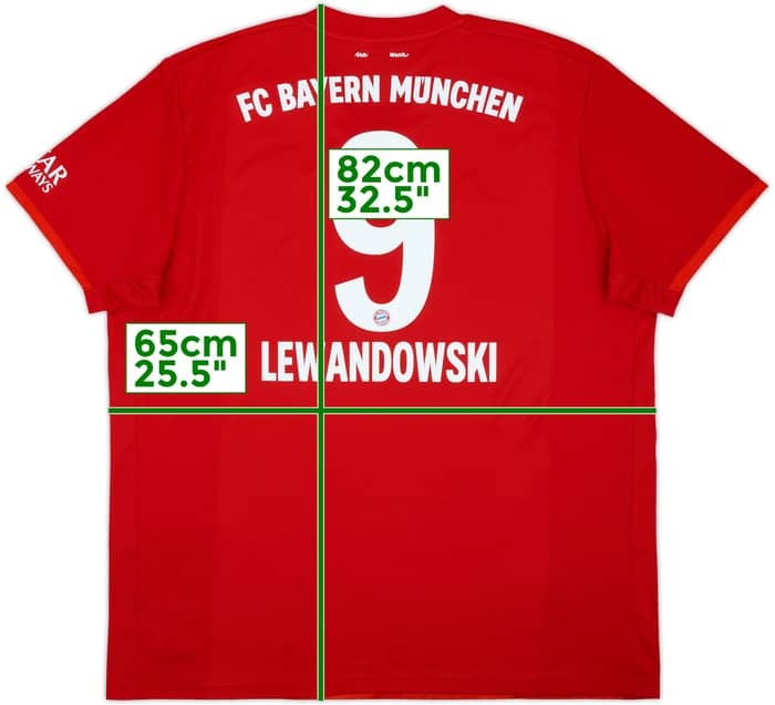 2019-20 Bayern Munich Home Shirt Lewandowski #9 - 7/10 - (XXL)