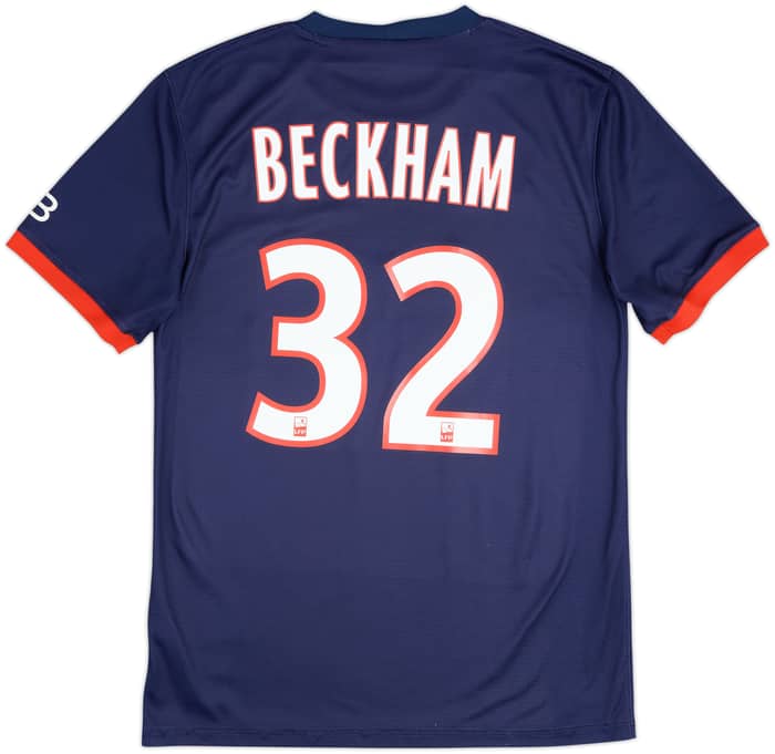 2013-14 Paris Saint-Germain Home Shirt Beckham #32 - 6/10 - (S)