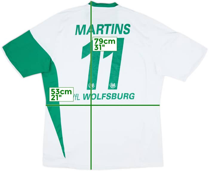 2009-10 Wolfsburg Home Shirt Martins #11 - 5/10 - (XL)