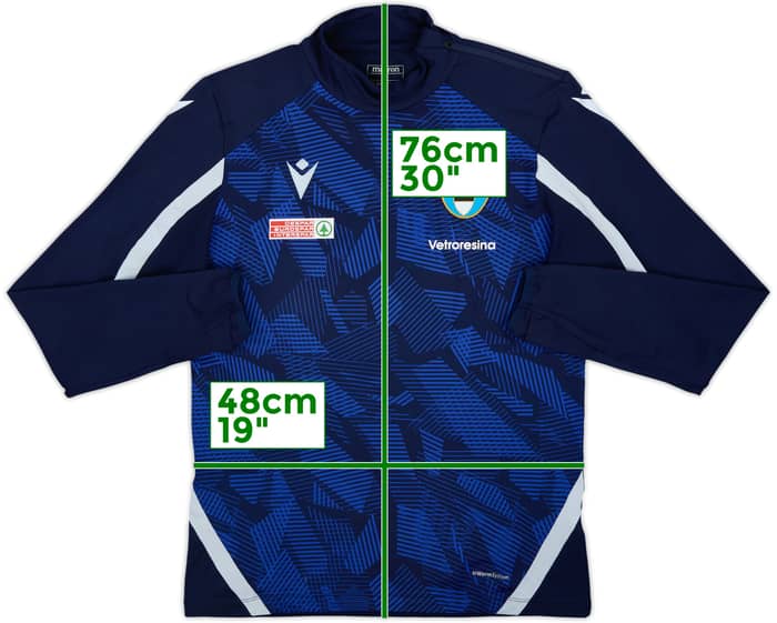 2021-22 SPAL Macron 1/4 Zip Drill Top - 8/10 - (S)