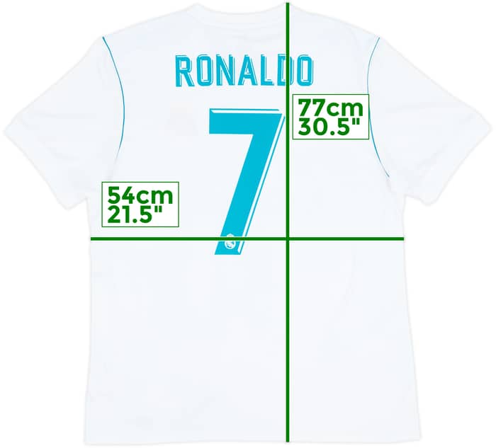 2017-18 Real Madrid Home Shirt Ronaldo #7 - 9/10 - (L)
